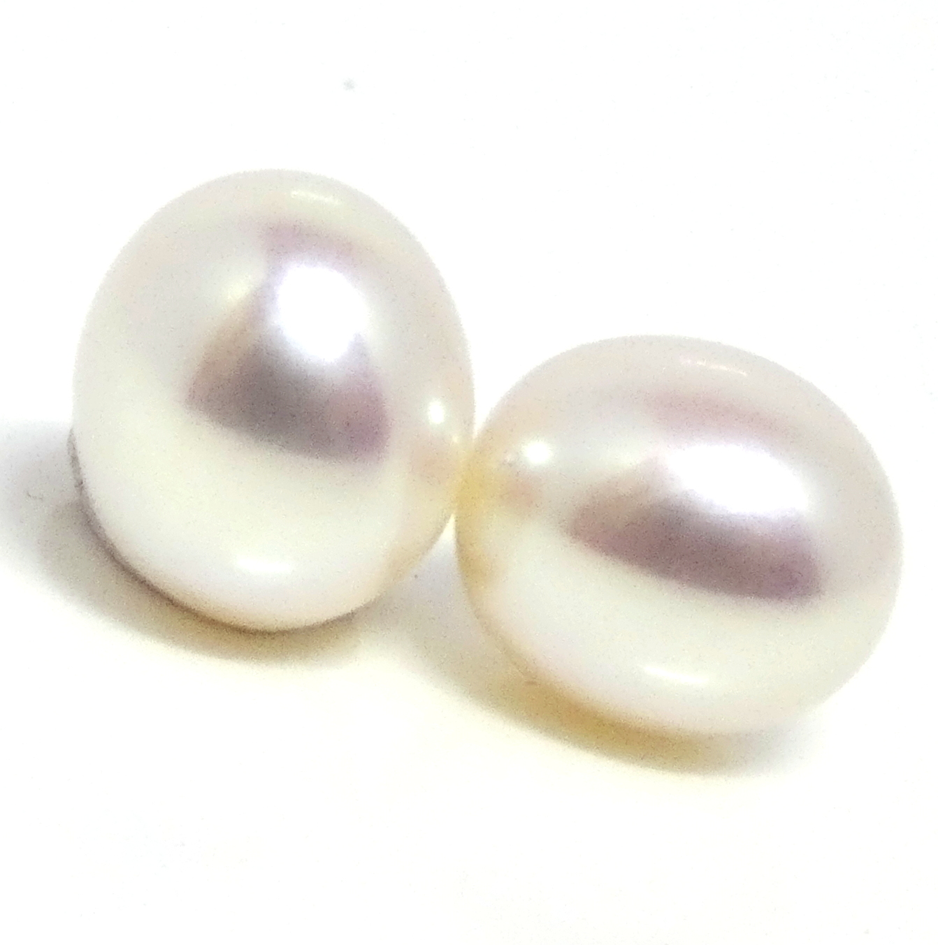 White 10-11mm Drop Undrilled Pairs